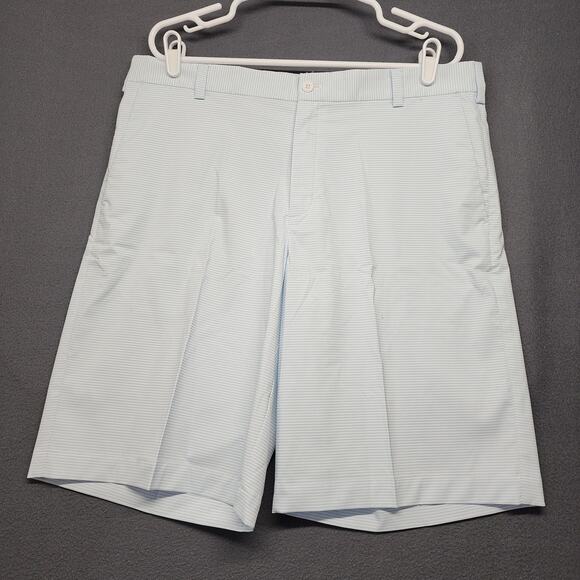 Nike Golf Shorts Mens 37x11 Blue White Stripe Dri-Fit Tour Performance Tagged 36 - Picture 1 of 9